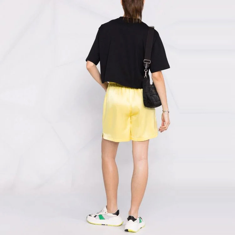 Shop (W) 巴尔曼宽松版印花标志短款T恤黑色 XF1EE020BB02-EAB