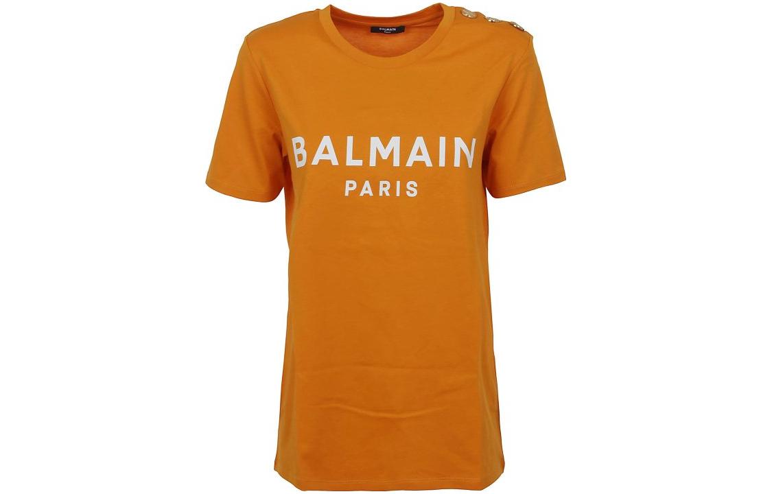 Order (W) 발망 오렌지 레터 프린트 크루넥 반팔 레귤러 티셔츠 AF1EF005BB02KBJ