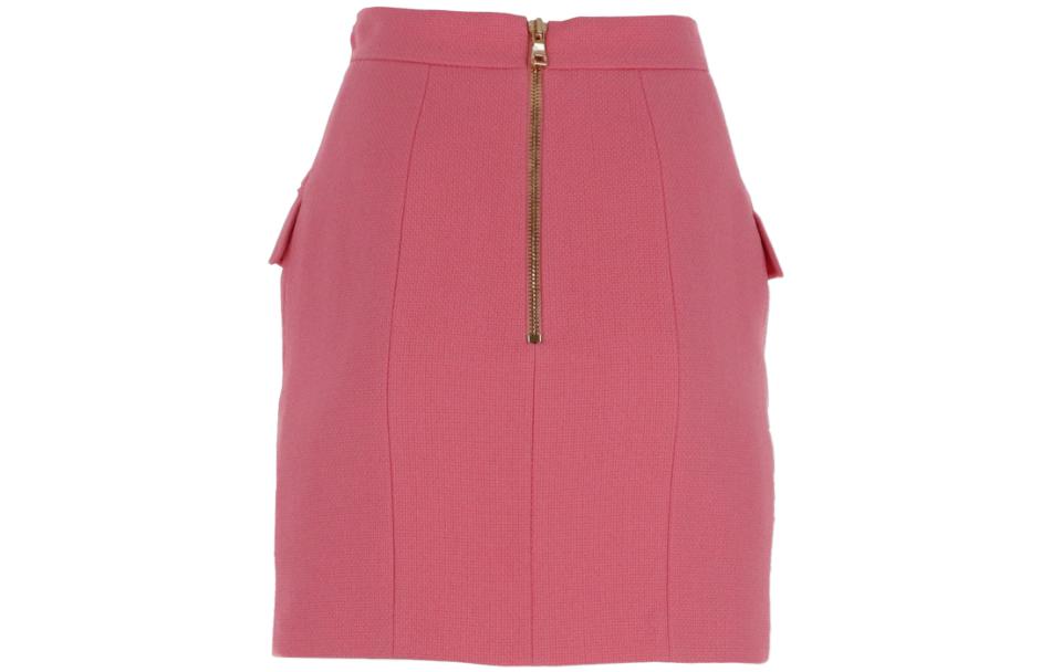 Purchase (W) BALMAIN 粉色雙排扣拉鍊休閒迷你裙 VF14004-C208-4KH