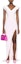 Lookbook (Women) BALMAIN Pink White Sleeveless Dress with Split and Draped Details DF1RQ095JE50-OGW