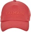 Order (W) BALMAIN Gorra de Béisbol Roja de Algodón con Logo Bordado. CF1XA015CB24MEU
