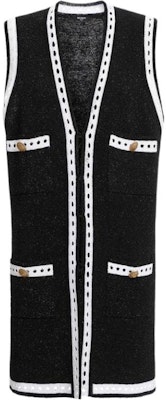 (W) 巴尔曼无袖针织连衣裙黑色圆点假口袋设计。 BF1KN045-KE74-EHQ Buy (W) 巴尔曼无袖针织连衣裙黑色圆点假口袋设计。 BF1KN045-KE74-EHQ