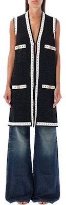 (W) 巴尔曼无袖针织连衣裙黑色圆点假口袋设计。 BF1KN045-KE74-EHQ Lookbook (W) 巴尔曼无袖针织连衣裙黑色圆点假口袋设计。 BF1KN045-KE74-EHQ