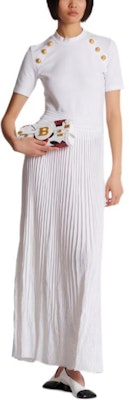 (W) 巴尔曼修身短袖针织T恤带纽扣装饰 CF0EF090-JH30-0FA Lookbook (W) 巴尔曼修身短袖针织T恤带纽扣装饰 CF0EF090-JH30-0FA