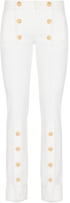 (Women) BALMAIN Slim Fit White Zippered Jeans. CF2MJ140-DB69-0FA Order (Women) BALMAIN Slim Fit White Zippered Jeans. CF2MJ140-DB69-0FA