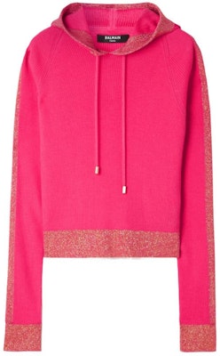 (W) BALMAIN 條紋粉色長袖針織連帽上衣 WF2JP006-K345-OCM Order (W) BALMAIN 條紋粉色長袖針織連帽上衣 WF2JP006-K345-OCM