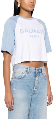 (W) 巴尔曼 白色短袖字母印花圆领休闲T恤 CF1EE090-BB02-GRW Purchase (W) 巴尔曼 白色短袖字母印花圆领休闲T恤 CF1EE090-BB02-GRW