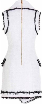 (W) 巴爾曼白色無袖V領雙排扣中長洋裝 XF0R5400-CC12-GAB Lookbook (W) 巴爾曼白色無袖V領雙排扣中長洋裝 XF0R5400-CC12-GAB