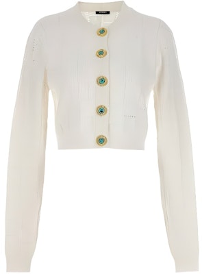 (W) BALMAIN Sweater Lengan Panjang Putih Butang Solid. CF1KL047-KF97-0FA Buy (W) BALMAIN Sweater Lengan Panjang Putih Butang Solid. CF1KL047-KF97-0FA