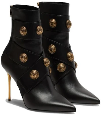 (Women) Balmain Alma Leather Ankle Boots 'Black' AN1TE860LVITEAD Lookbook (Women) Balmain Alma Leather Ankle Boots 'Black' AN1TE860LVITEAD