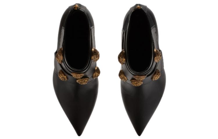 Shop (Women) Balmain Alma Leather Ankle Boots 'Black' AN1TE860LVITEAD