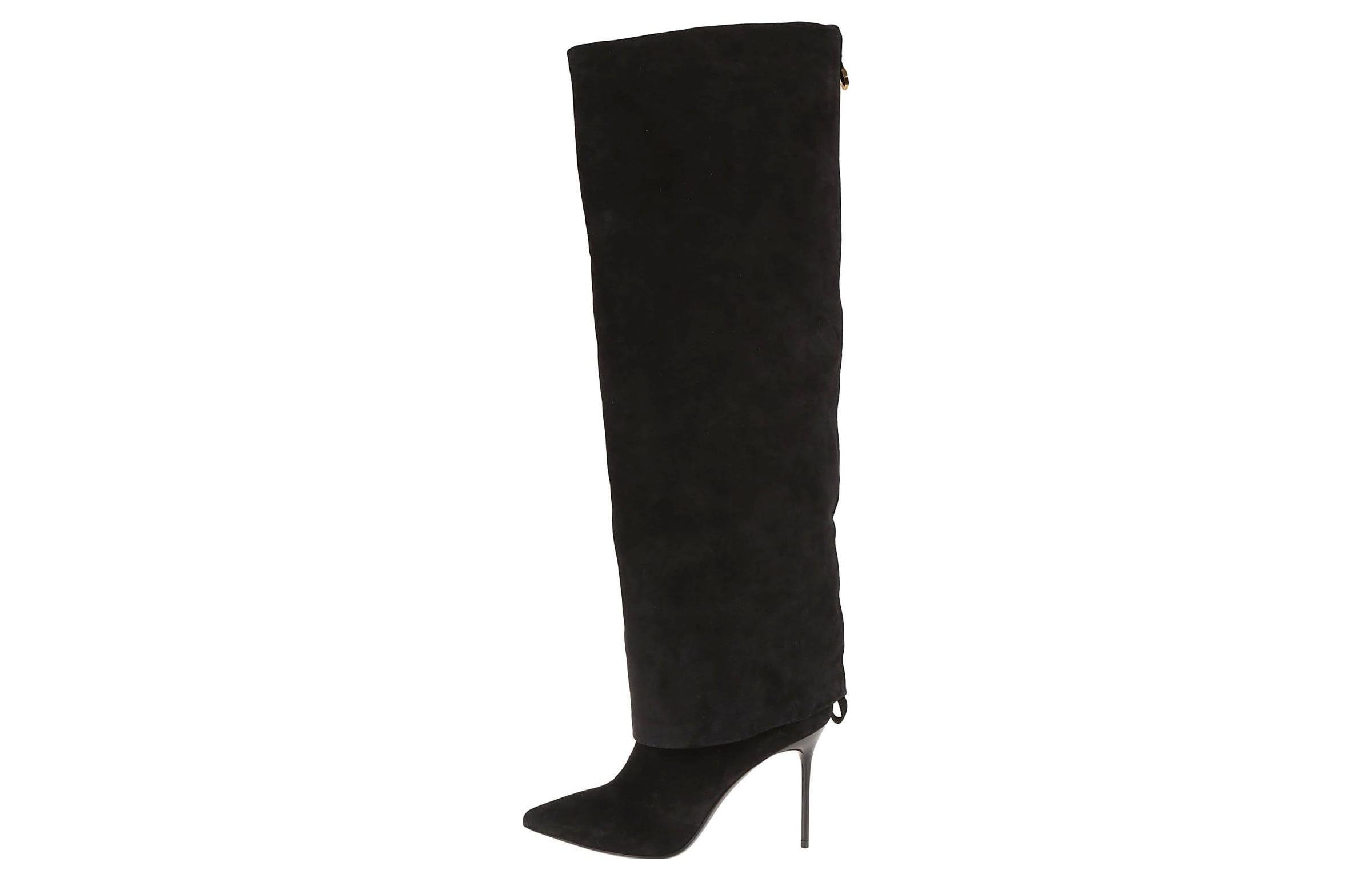 (W) Balmain Ariel High Boot 'Black Suede'