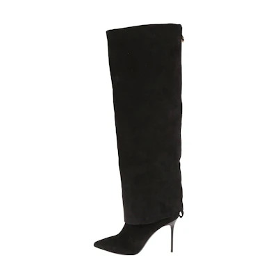 (W) Balmain Ariel High Boot 'Black Suede'