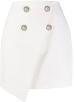 (Women) BALMAIN Asymmetric Double-Breasted Mini Skirt White TF04059167L-0FA (Women) BALMAIN Asymmetric Double-Breasted Mini Skirt White TF04059167L-0FA