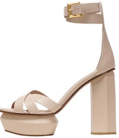 (Women) Balmain Ava 'Beige Chunky Heel Fashion Slide' AN0UH851LVIT (Women) Balmain Ava 'Beige Chunky Heel Fashion Slide' AN0UH851LVIT