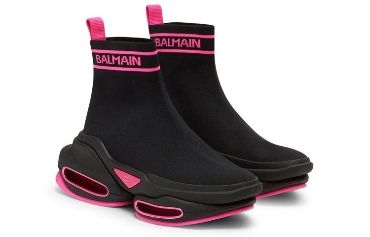 (W) Balmain B-Bold 'Black Sock-Style Mid-Top' 圖 2