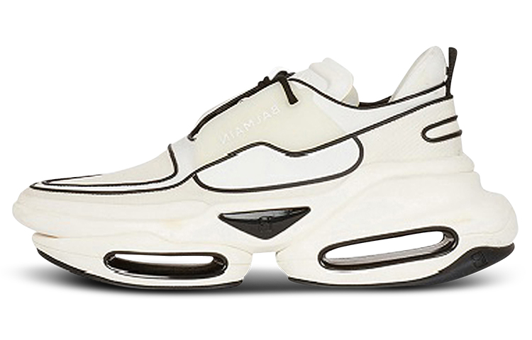 (W) Balmain B-Bold 'White Leather Low-Top'