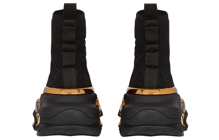Shop (Women) Balmain B-Bold High 'Black Gold' WN0VJ684TKMM0PA