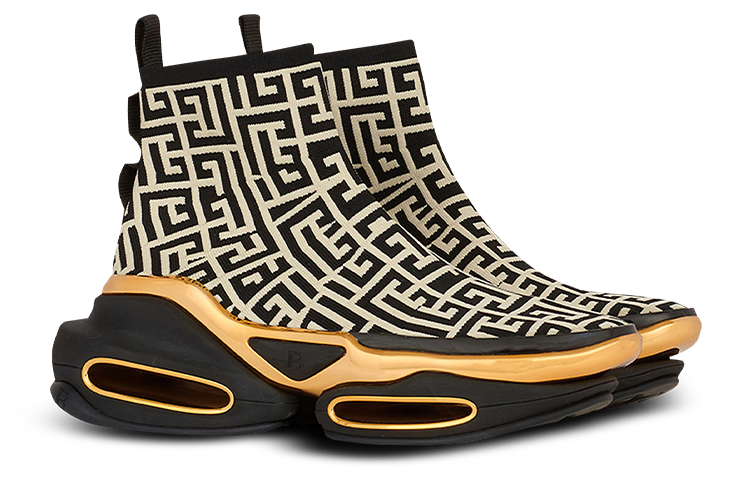 (W) Balmain B-Bold High Knit 'Black and White' 圖 3