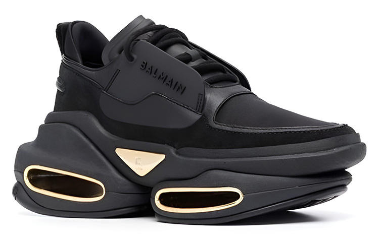 (W) Balmain B-Bold Low 'Black Leather' 圖 2