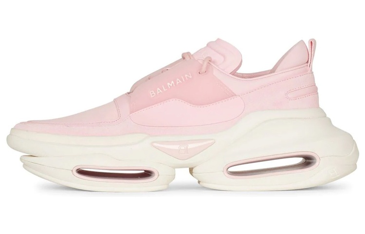 (W) Balmain B-Bold Low 'Pink Lace-Up'