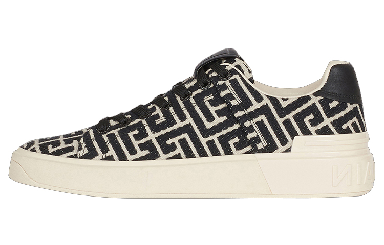 (W) Balmain B-Court 'Black Jacquard Low-Top'