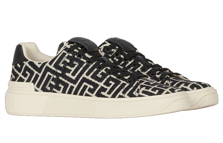 (W) Balmain B-Court 'Black Jacquard Low-Top' 圖 2