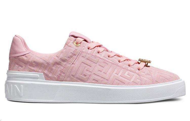 Order (Women) Balmain B-Court 'Embossed Suede Pink' YN1VI690LCPM4AO