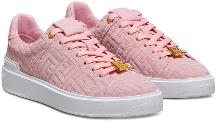 (Women) Balmain B-Court 'Embossed Suede Pink' YN1VI690LCPM4AO Lookbook (Women) Balmain B-Court 'Embossed Suede Pink' YN1VI690LCPM4AO