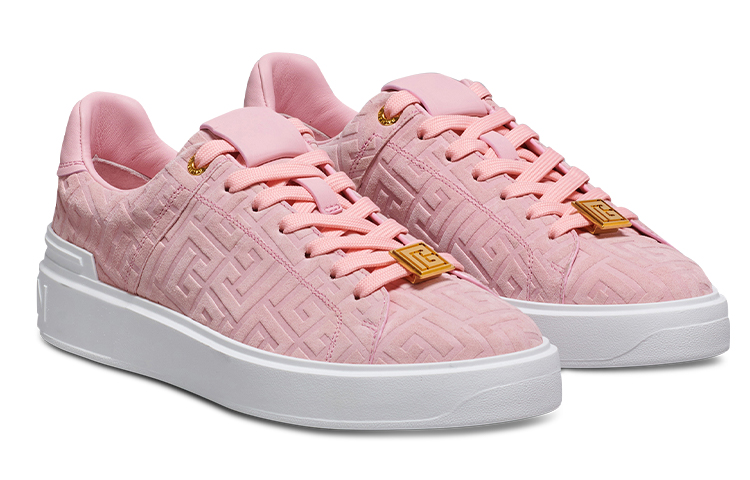 Lookbook (Women) Balmain B-Court 'Embossed Suede Pink' YN1VI690LCPM4AO