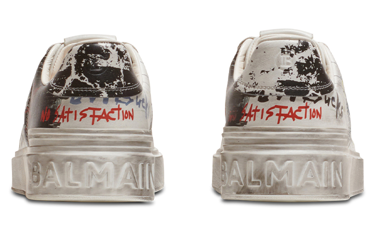 (W) Balmain B-Court 'Graffiti Print White Leather' 圖 4