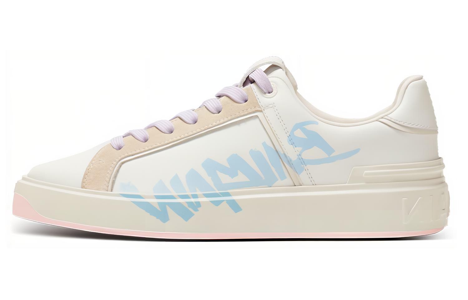 (Women) Balmain B-Court 'Printed - White Light Blue' BN1VI712LTSB-GOA