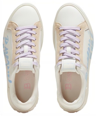 (W) Balmain B-Court 'Cetakan - Putih Biru Muda' BN1VI712LTSB-GOA Shop (W) Balmain B-Court 'Cetakan - Putih Biru Muda' BN1VI712LTSB-GOA