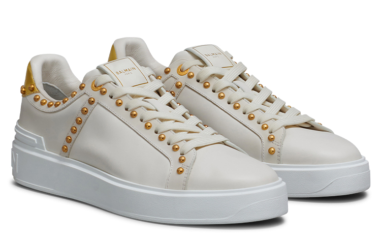 (W) Balmain B-Court 'White Studded Leather' 圖 3