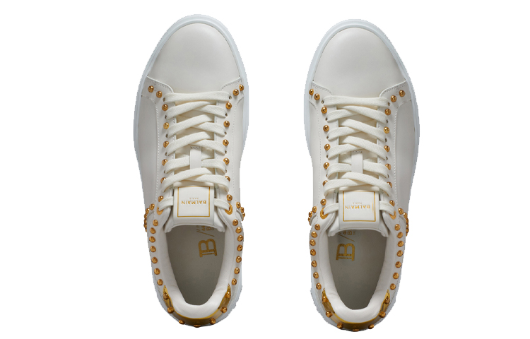 (W) Balmain B-Court 'White Studded Leather' 圖 4