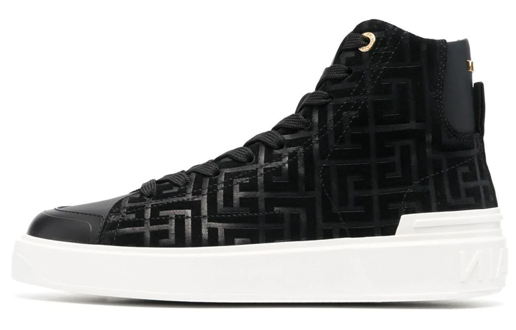 (W) Balmain B-Court High 'Black Fashion'