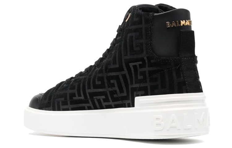 (W) Balmain B-Court High 'Black Fashion' 圖 3