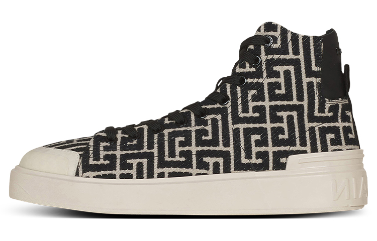 (W) Balmain B-Court High 'Black Jacquard'