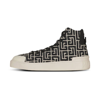 (W) Balmain B-Court High 'Black Jacquard'