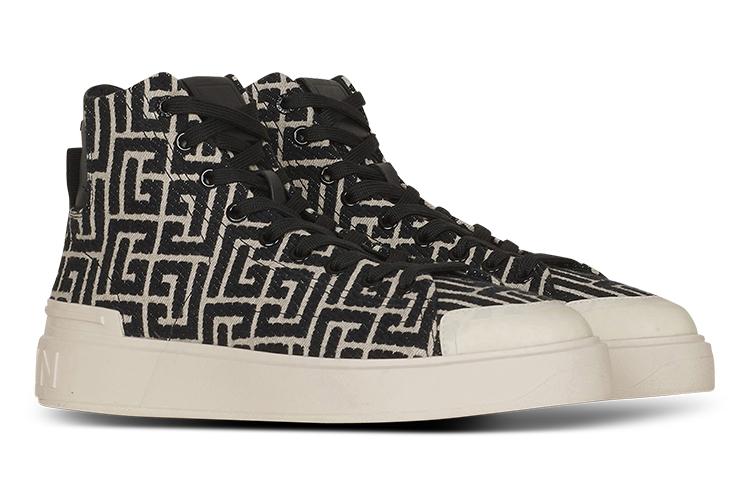 (W) Balmain B-Court High 'Black Jacquard' 圖 3