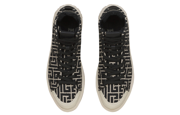 (W) Balmain B-Court High 'Black Jacquard' 圖 4