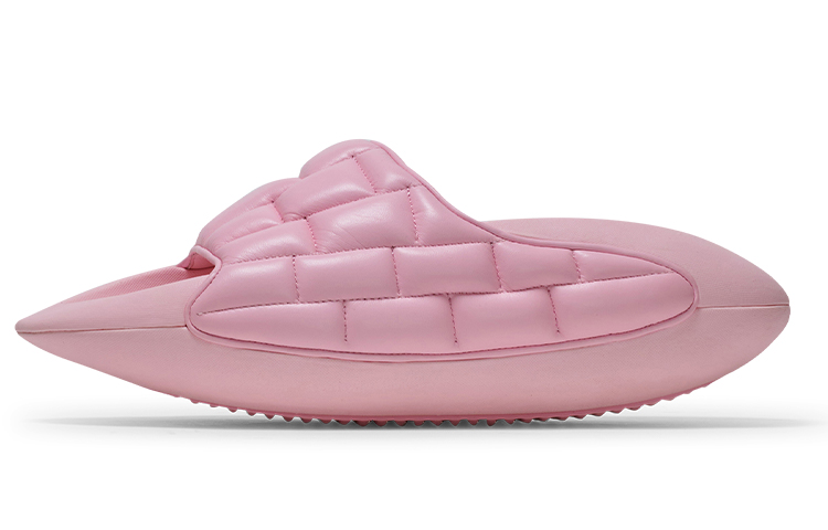 (W) Balmain B-IT 'Pink Quilted Leather Sandal'
