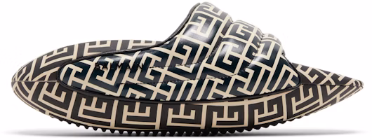 (Women) Balmain B-IT Quilted Leather Mules 'Bicolor Monogram - Black White' YN1VL699-TVMG-GFE (Women) Balmain B-IT Quilted Leather Mules 'Bicolor Monogram - Black White' YN1VL699-TVMG-GFE