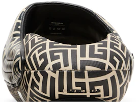 Sizing (W) Balmain Mules de Cuero Acolchado 'Monograma Bicolor - Negro Blanco' YN1VL699-TVMG-GFE