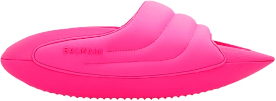 (Women) Balmain B-IT Quilted Leather Mules 'Neon Pink' YN1VL699-LQRD-4KB (Women) Balmain B-IT Quilted Leather Mules 'Neon Pink' YN1VL699-LQRD-4KB