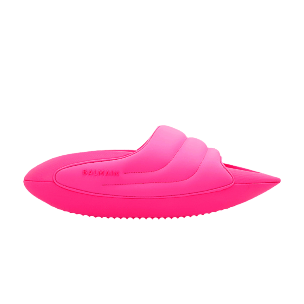 (Women) Balmain B-IT Quilted Leather Mules 'Neon Pink' YN1VL699-LQRD-4KB