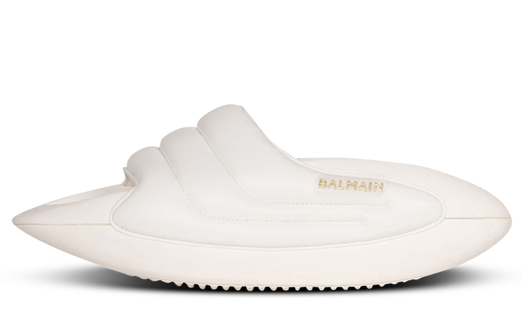 Buy (W) 巴尔曼 B-IT 白色绗缝皮革凉鞋 YN0VL699LPQP0FA