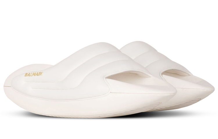 (W) Balmain B-IT Sandal 'White Quilted Leather' 圖 2