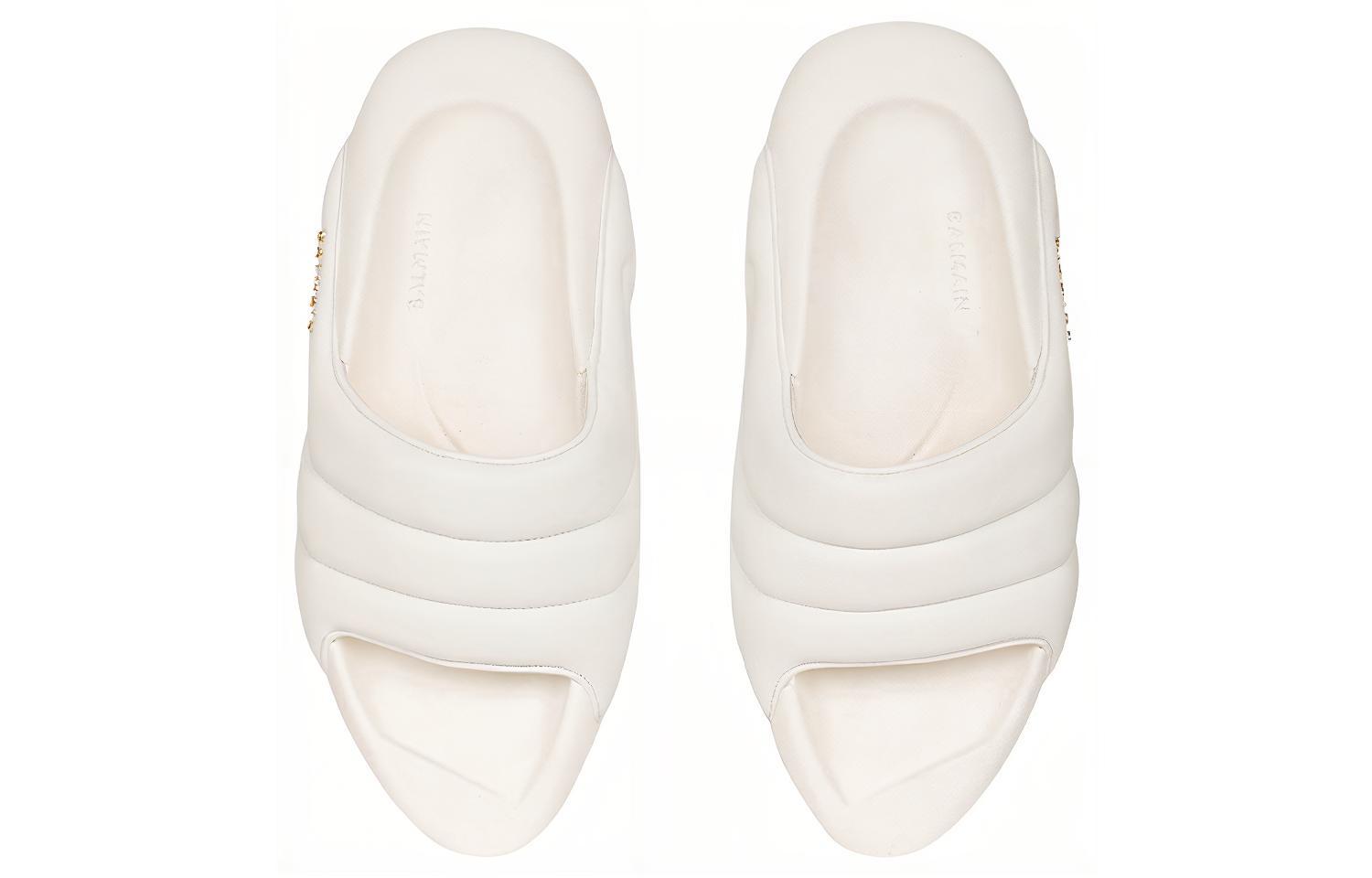 (W) Balmain B-IT Sandal 'White Quilted Leather' 圖 3