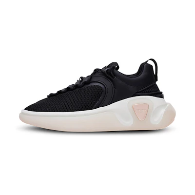 (W) Balmain B-RNNR 'Black Leather and Mesh'